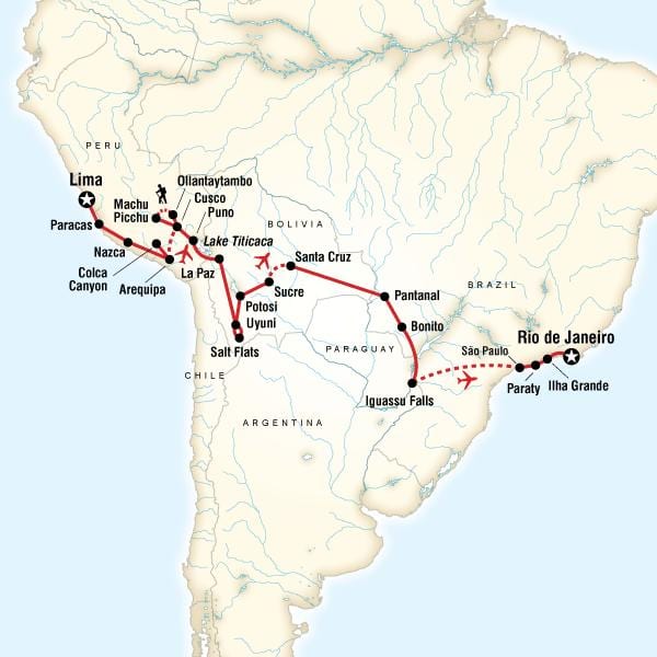 comment monter à Rio de carte