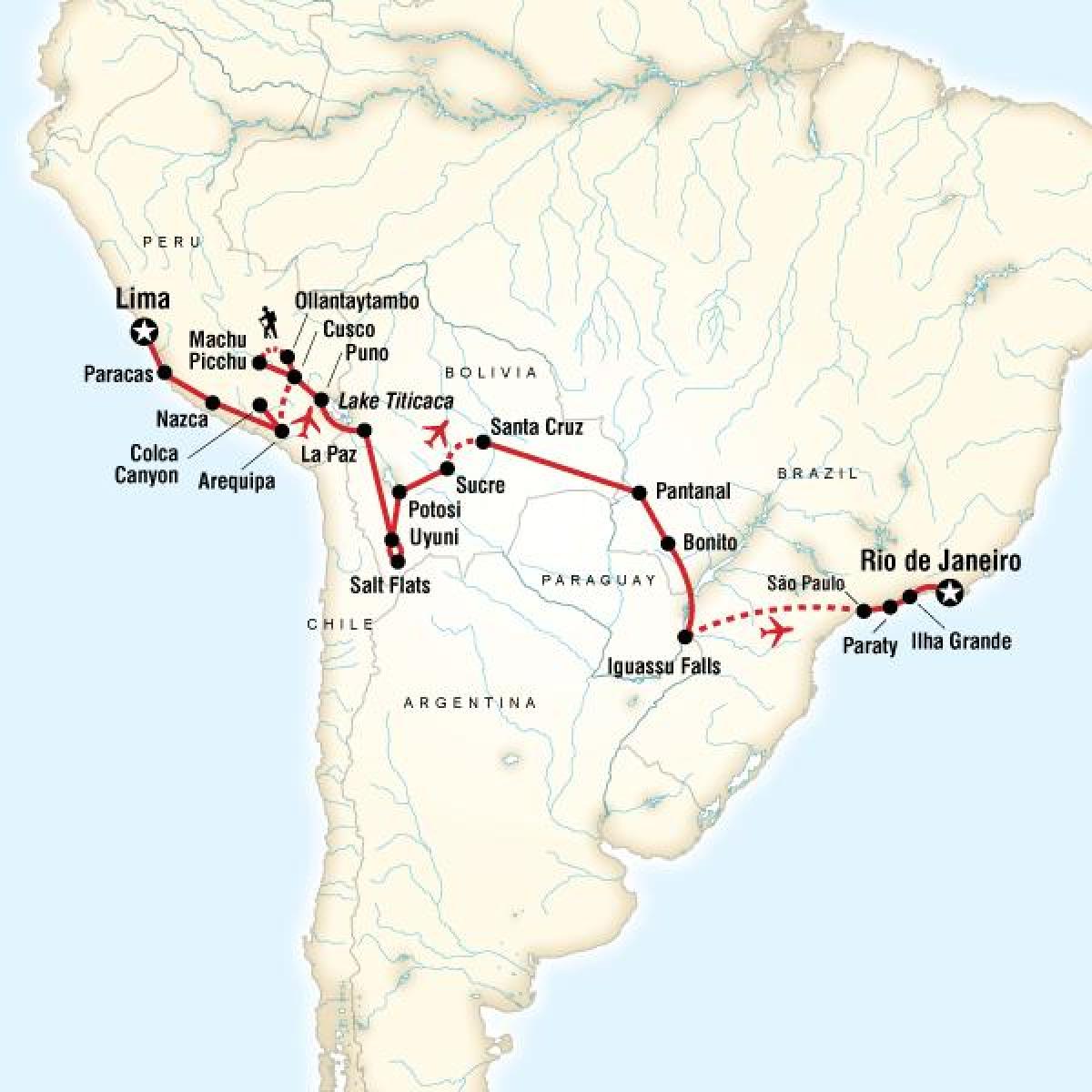 comment monter à Rio de carte