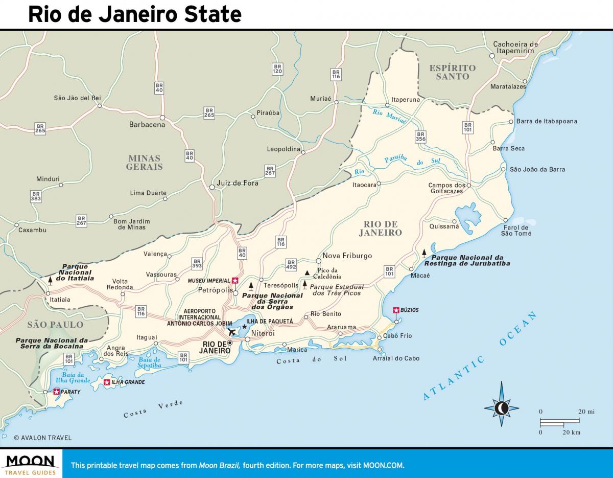 la carte de Rio état