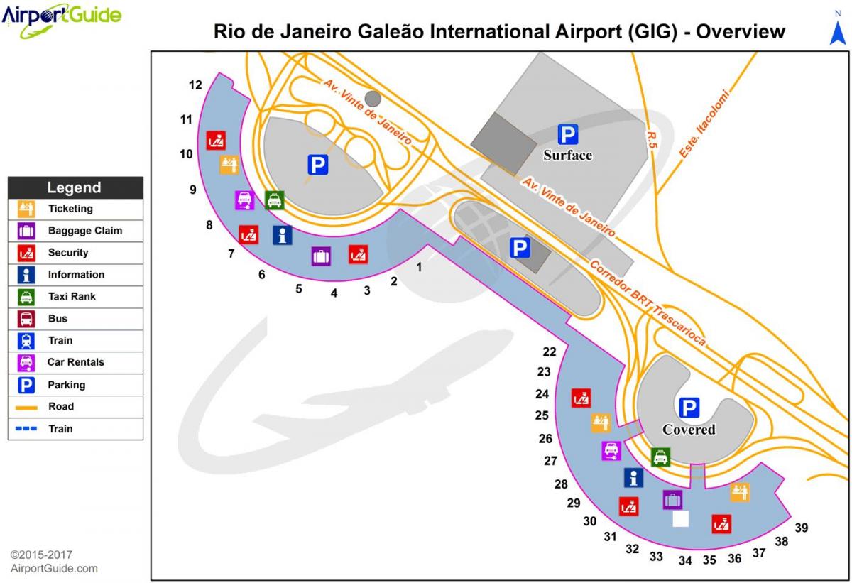 Aéroport de Rio de Janeiro carte
