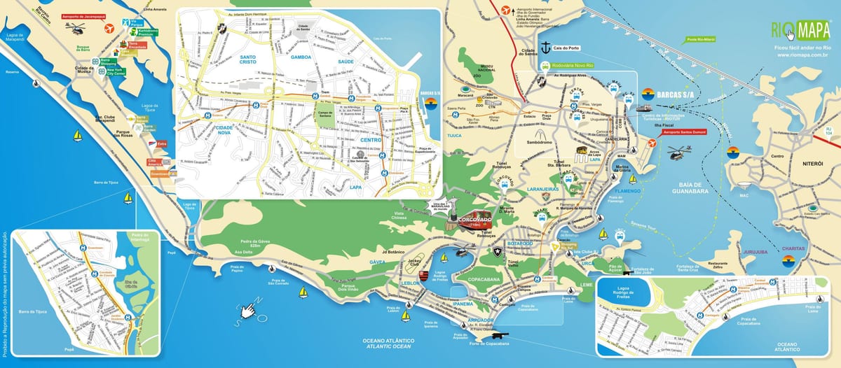 la carte de Rio de Janeiro