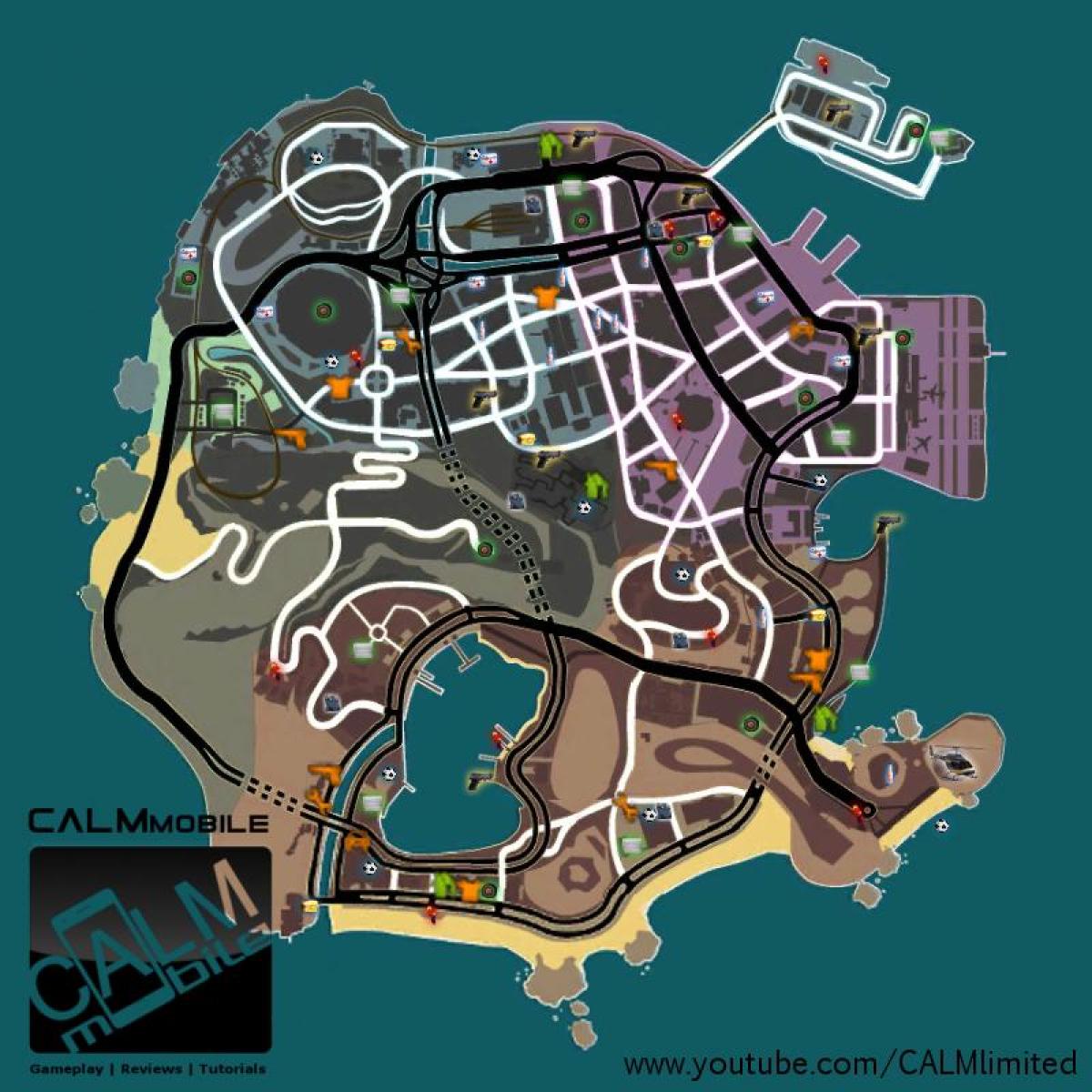 la carte de Rio gangstar