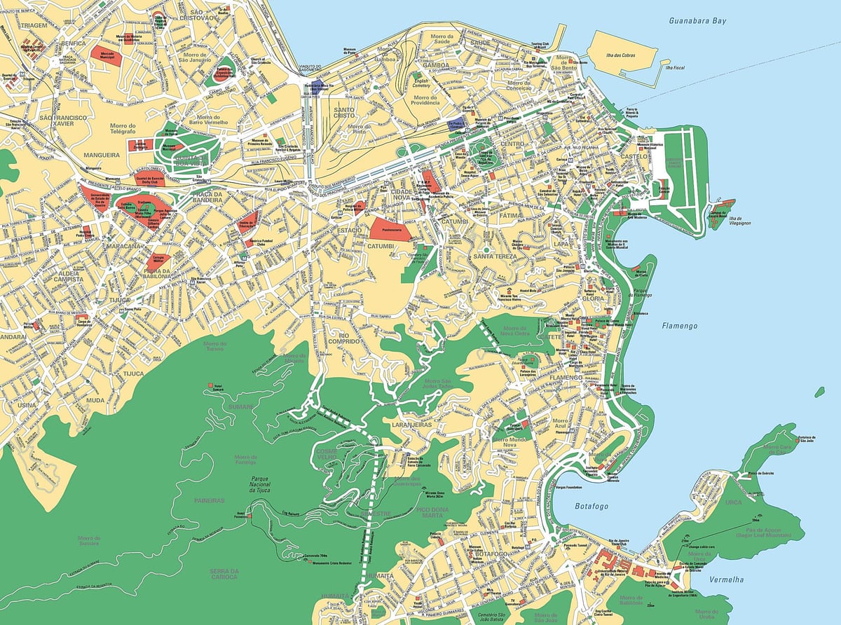 brésil Rio de Janeiro carte