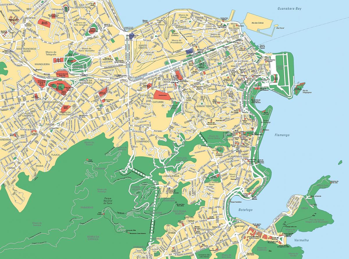 brésil Rio de Janeiro carte