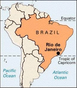 Rio de Janeiro au brésil carte