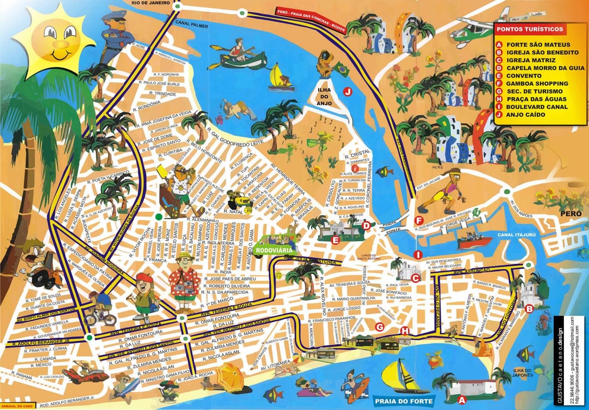 la carte de Rio de Janeiro au port de croisière