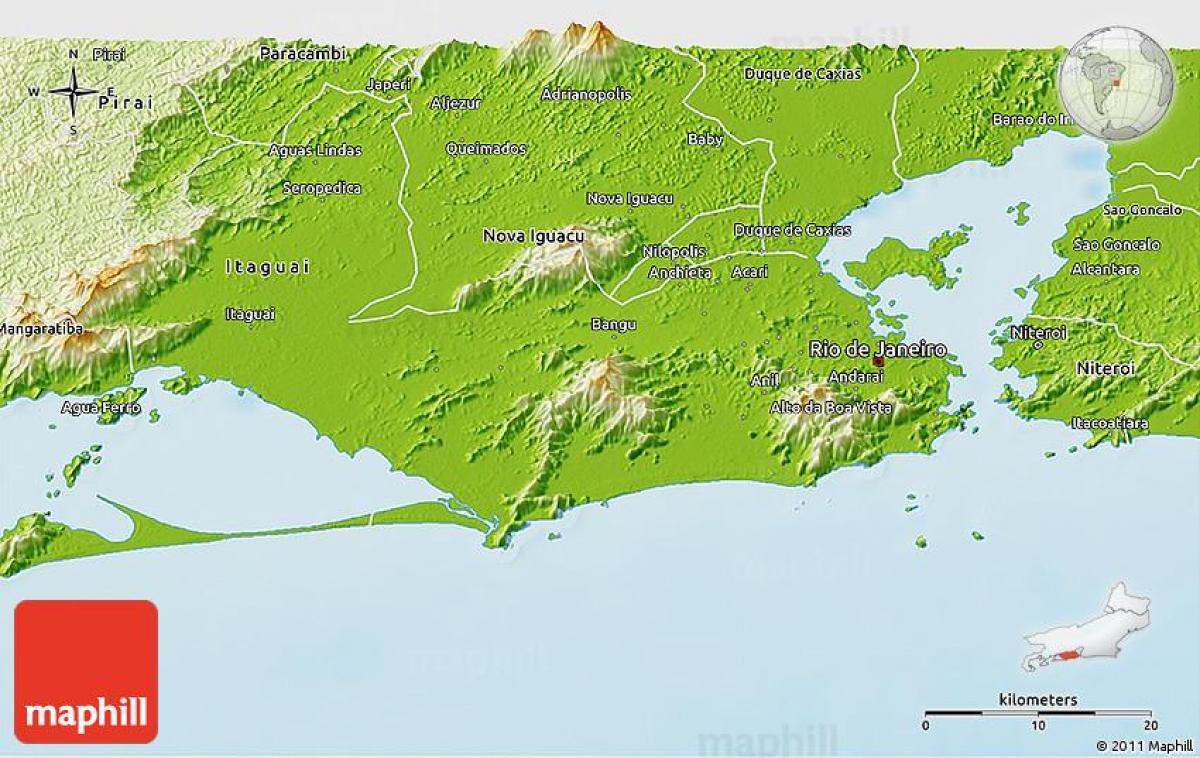 carte géographique de Rio