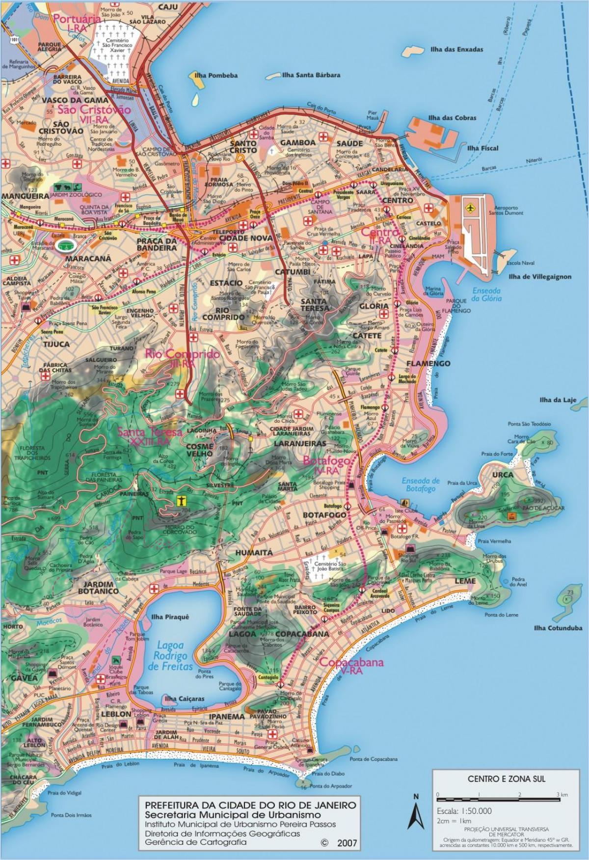 la carte de Rio de Janeiro
