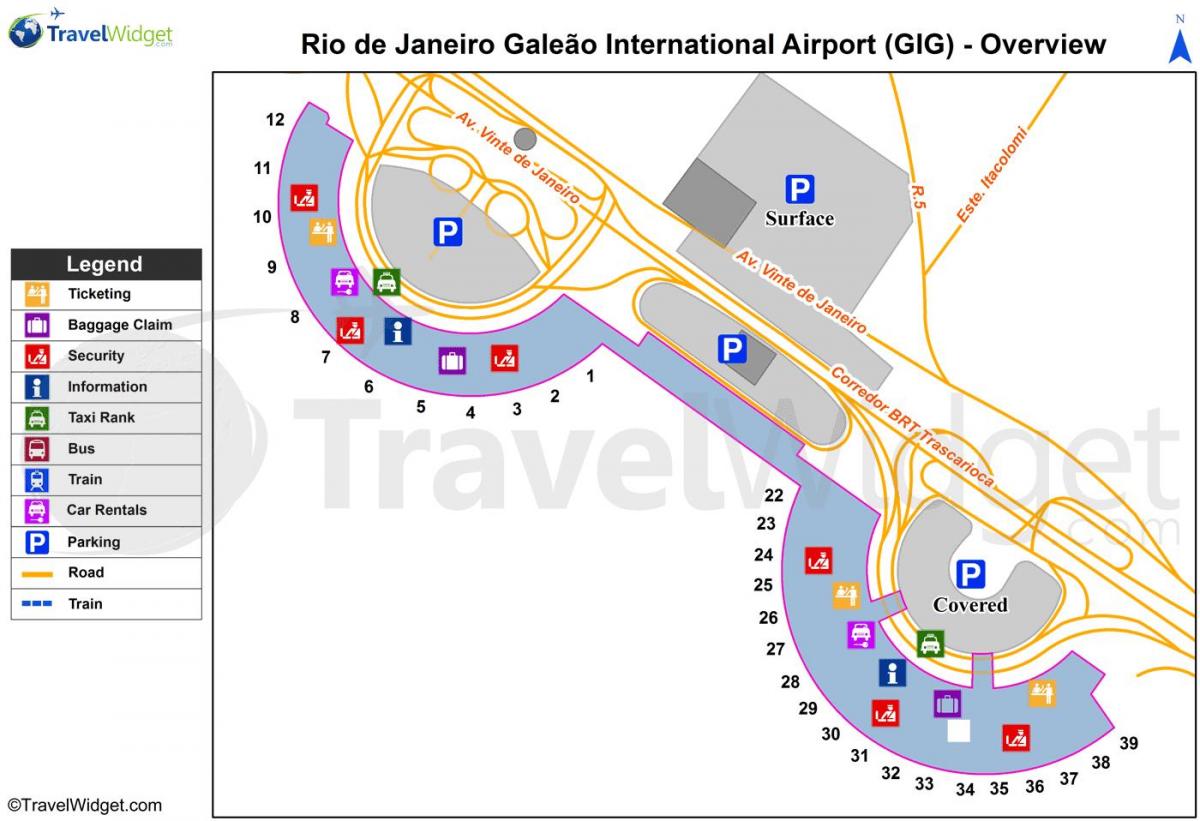 Rio de Janeiro concert carte de l'aéroport