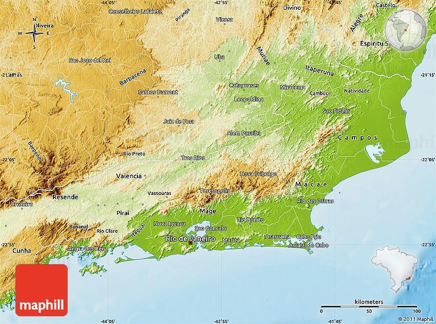 carte géographique de Rio de Janeiro