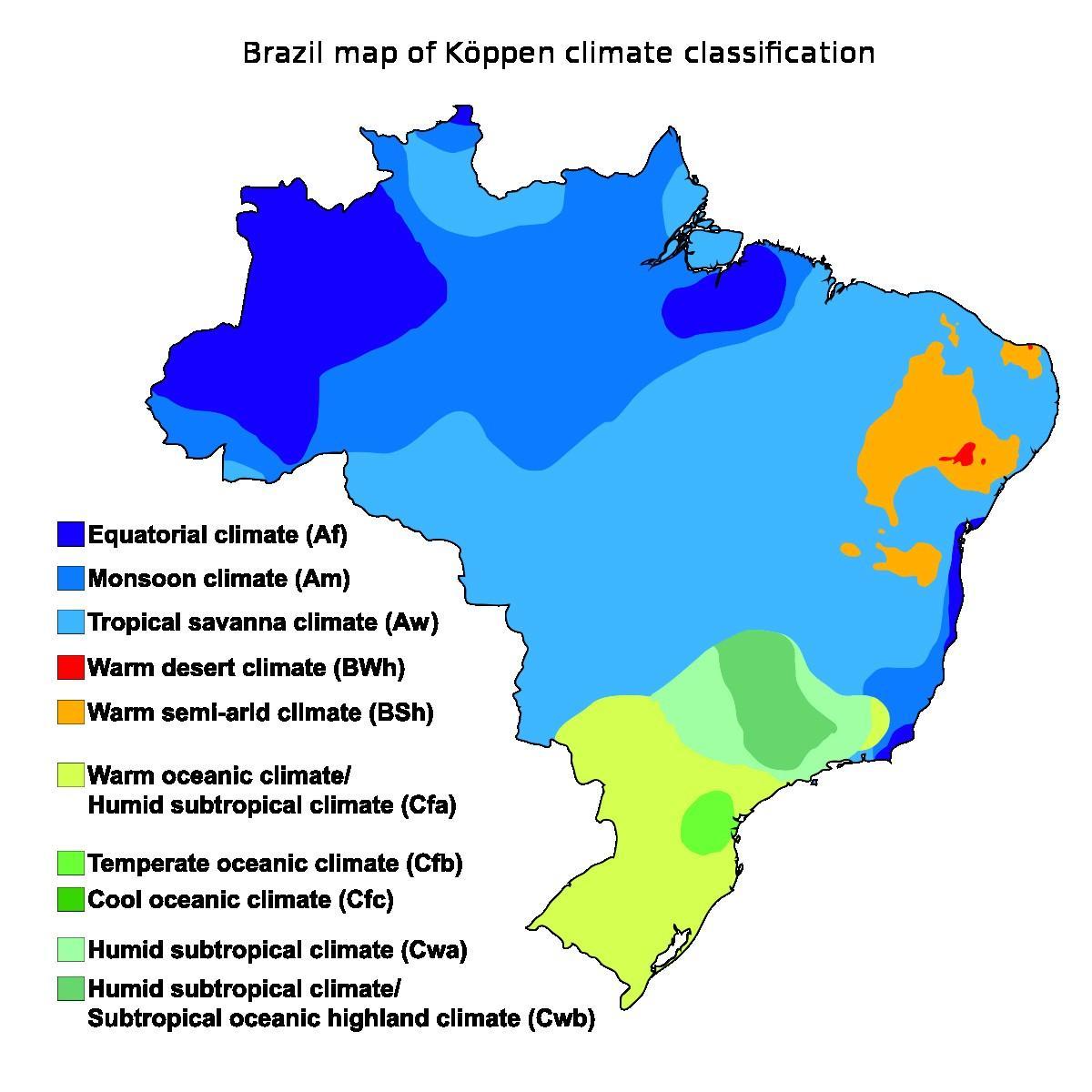la carte de Rio de Janeiro météo 