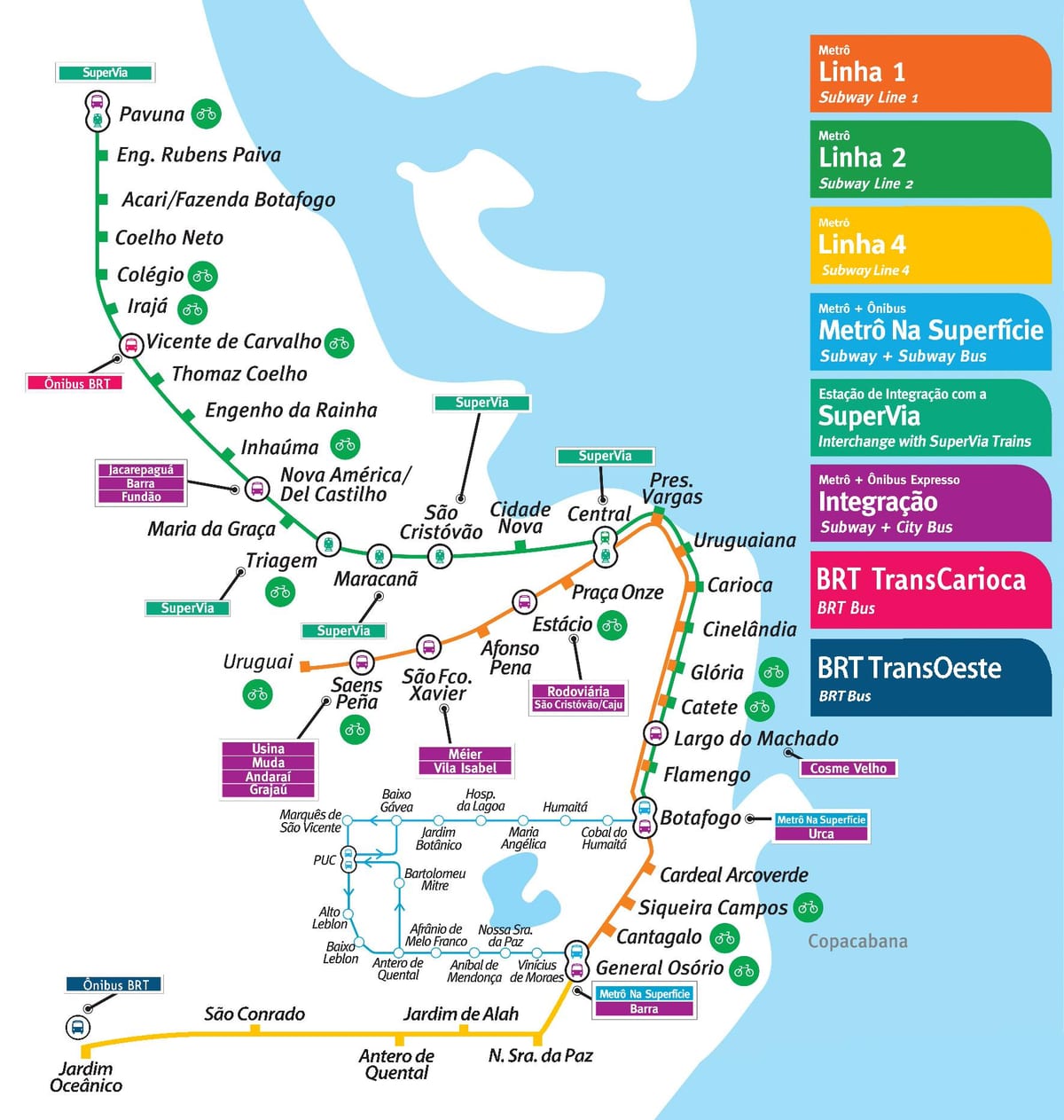 Rio plan de métro de la ligne 4