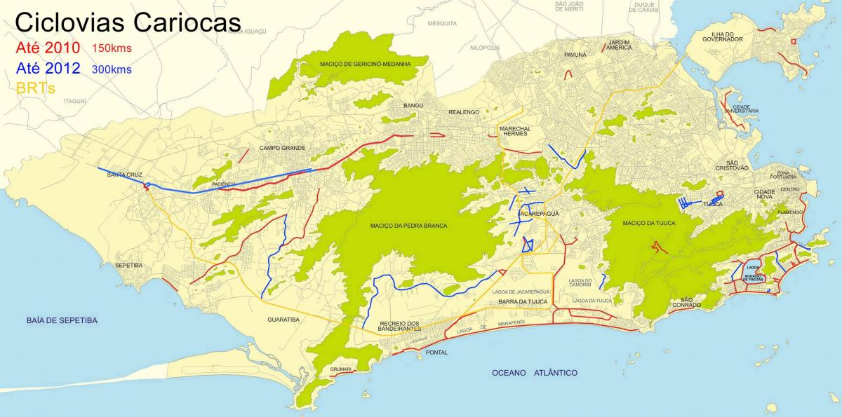 Rio de Janeiro carte vélo