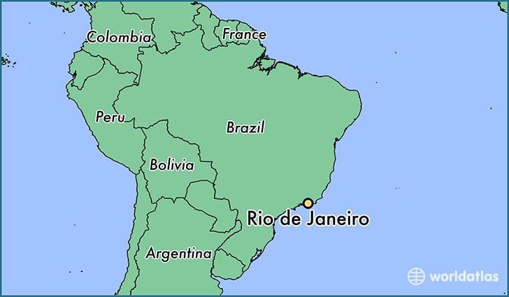 Rio de Janeiro, brésil carte